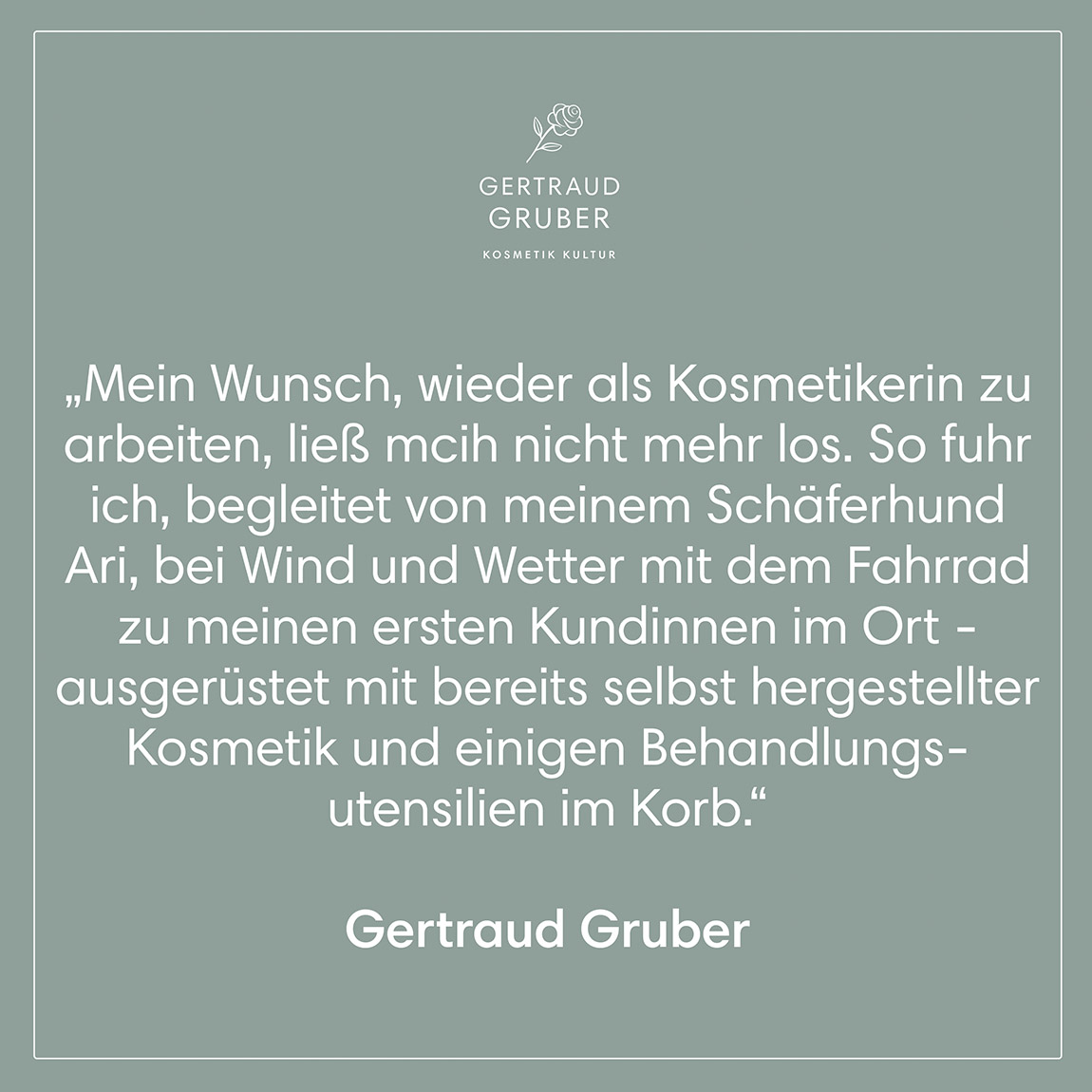 Gertraud Gruber: The pioneer of holistic cosmetics