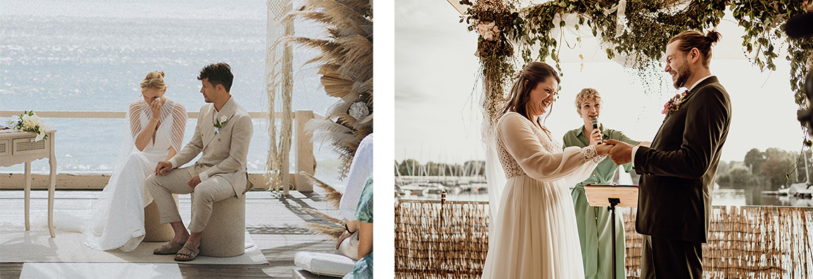 Links: Foto: Tandem.Weddings. Rechts: Foto: Foxwithalens