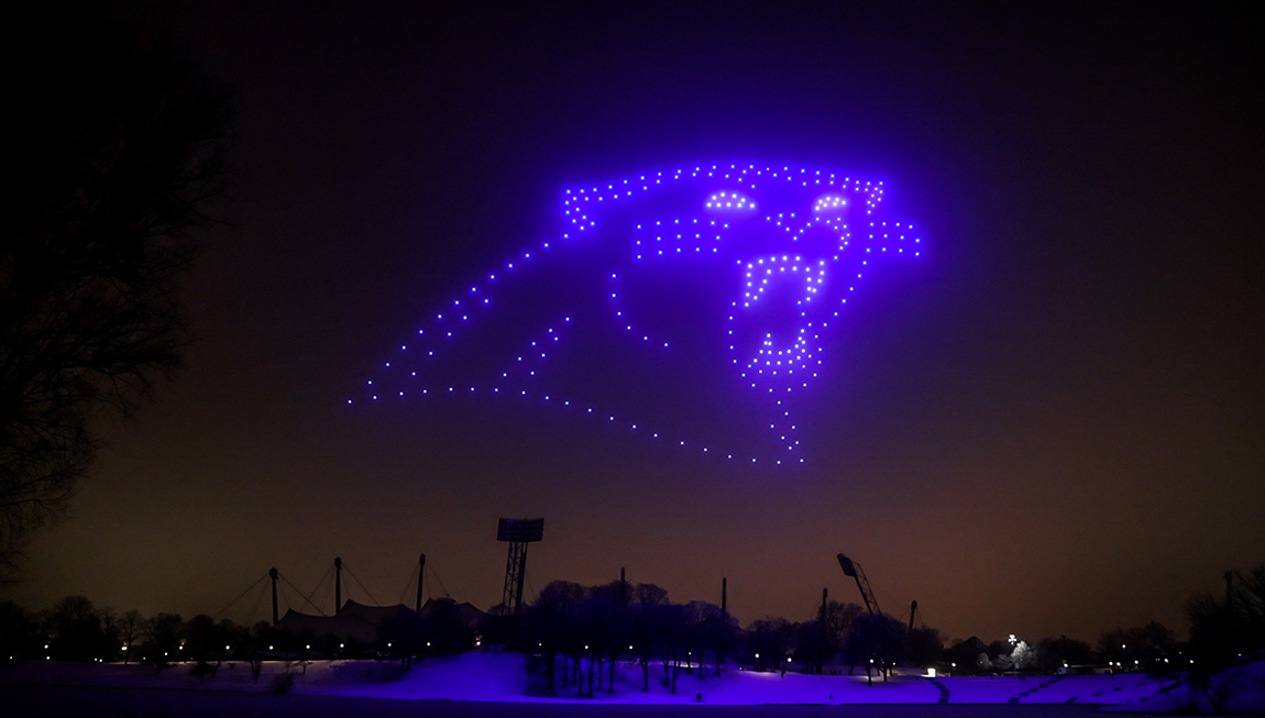 Panther above the Olympiapark in Munich. Photo: Ronja Donsbach